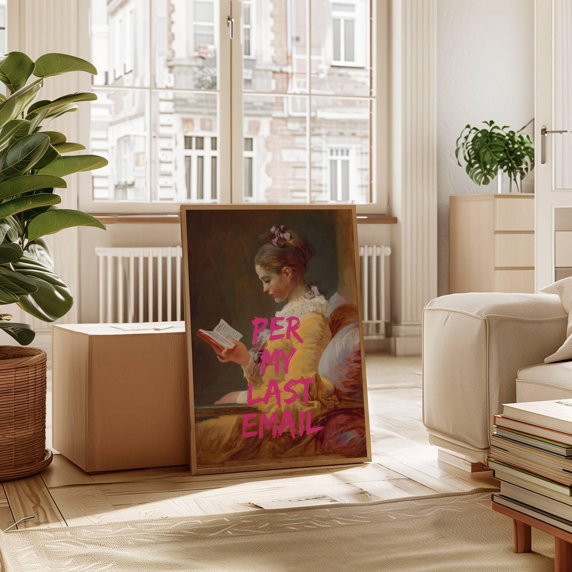 Per My Last Email Funny Classical Reading Woman Quote Poster - Image 8