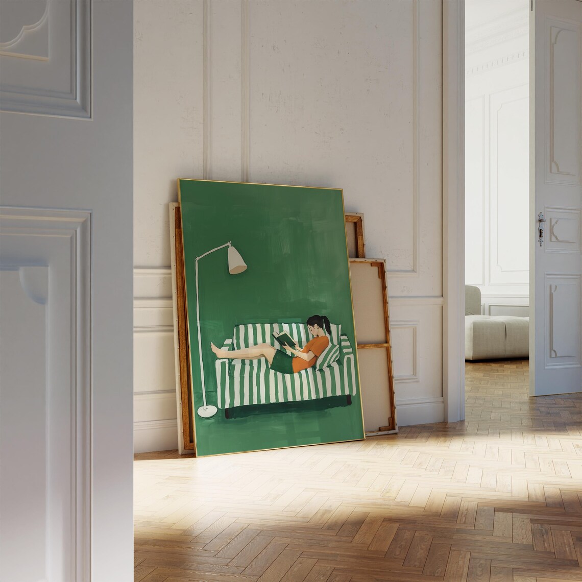 Woman Reading, Abstract Contemporary Art Print - Image 5