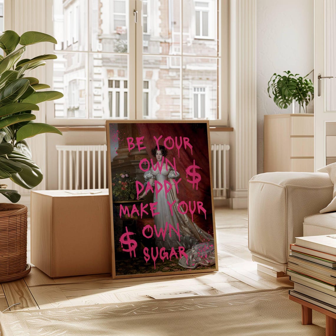 Be Your Own Daddy Make Your Own Sugar Altered Art Pink Poster - Image 6