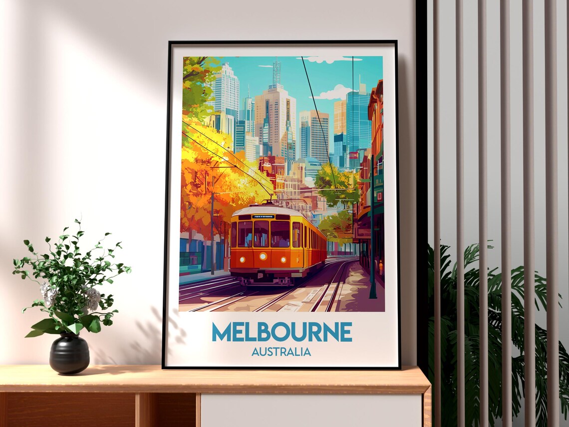 Melbourne Travel Poster, Australia City Wall Art - Image 3