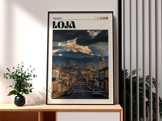 Loja Poster Ecuador Art Travel Print Wall Backpacking South America