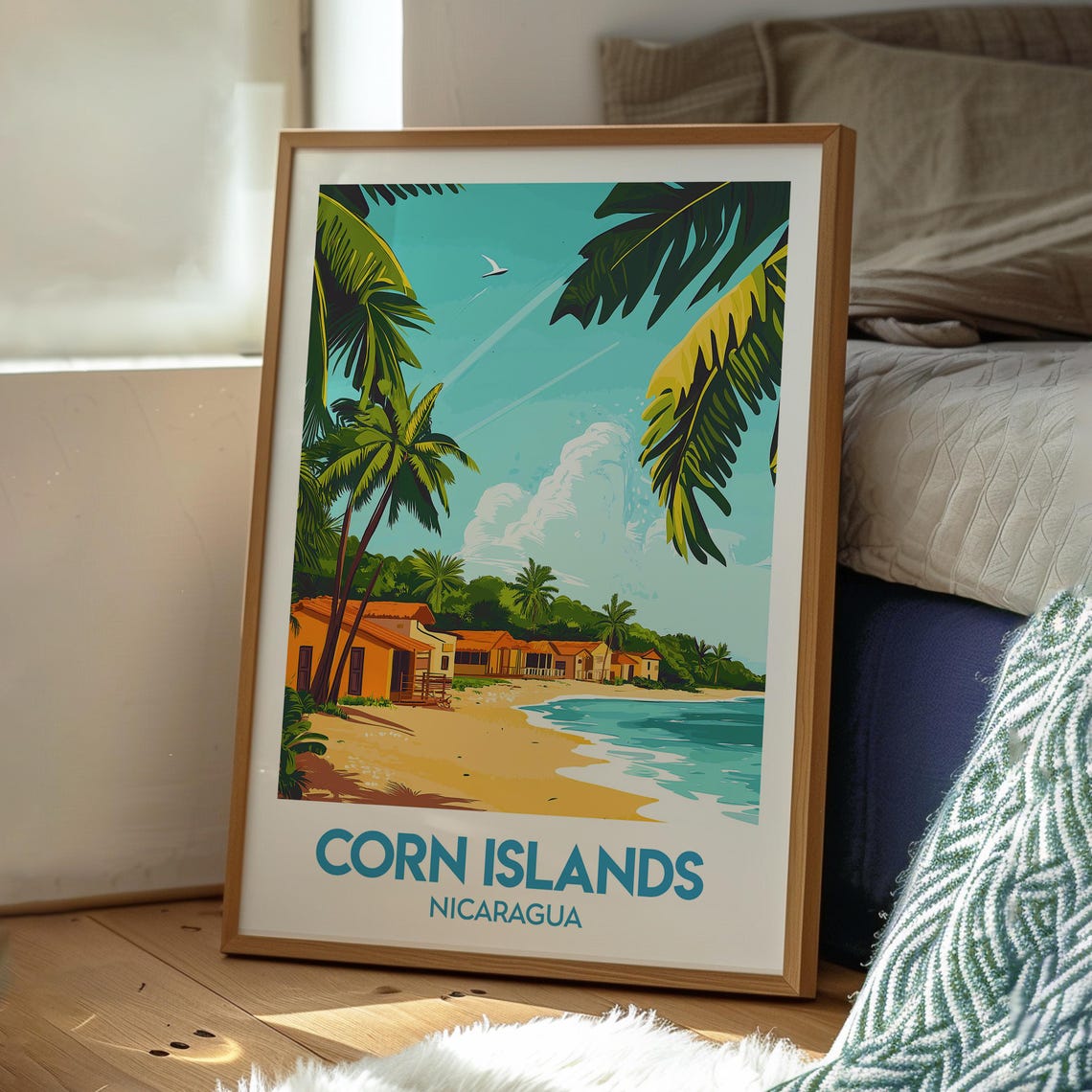 Corn Islands Print Nicaragua Wall Art Travel Central America - Image 3