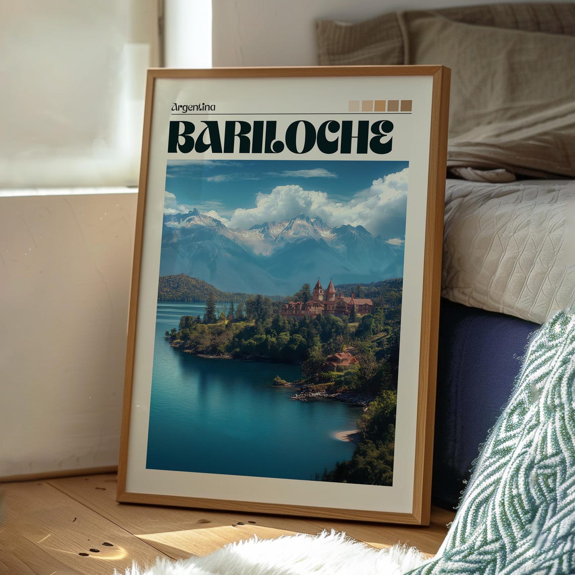 Bariloche Travel Print Argentina Wall Art South America Poster Mountains - Image 3
