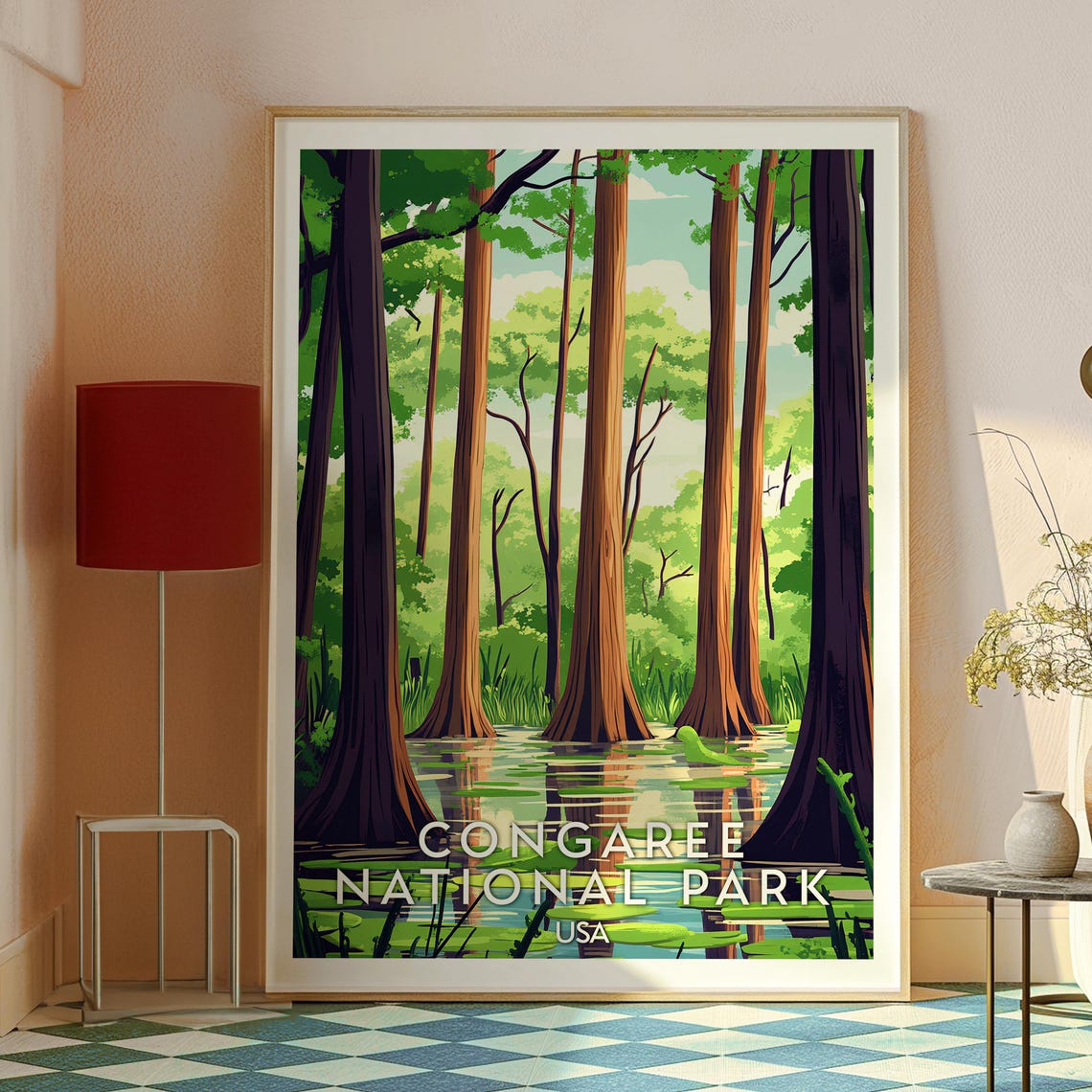 Congaree National Park Old Growth Forest Swamp Travel Poster - Image 2