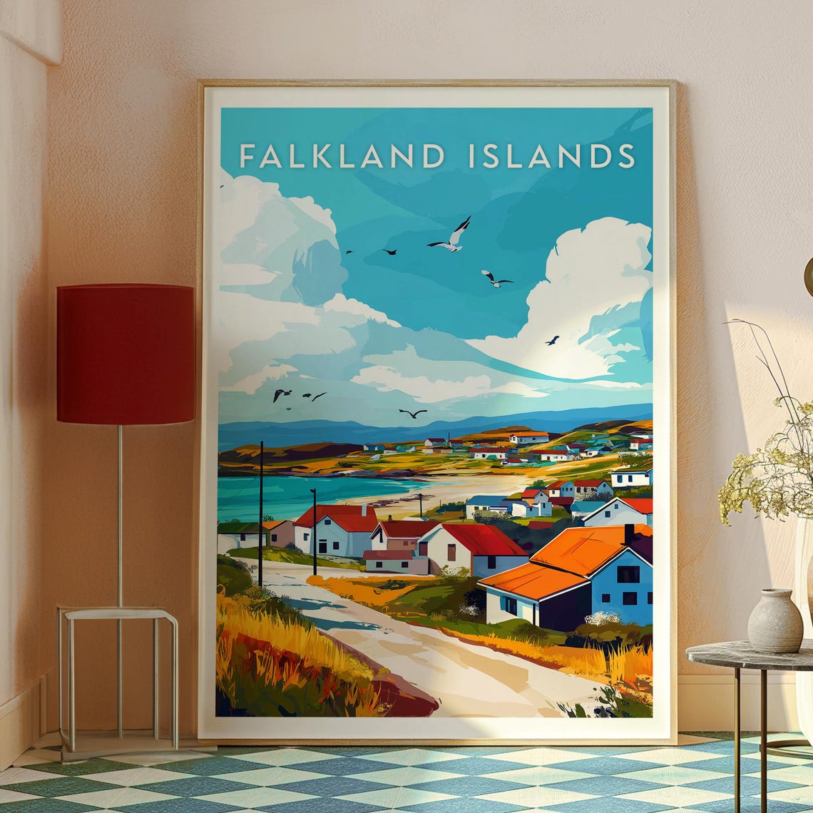 Falkland Islands Islas Malvinas Travel Poster, Sea Lion - Image 2