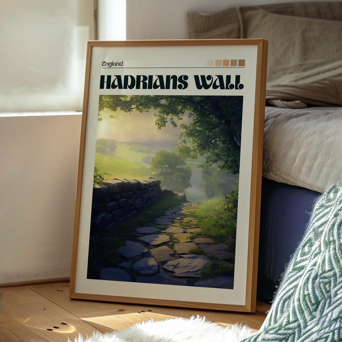 Hadrians Wall England Roman Ruin Countryside Walk Heritage Poster - Image 3