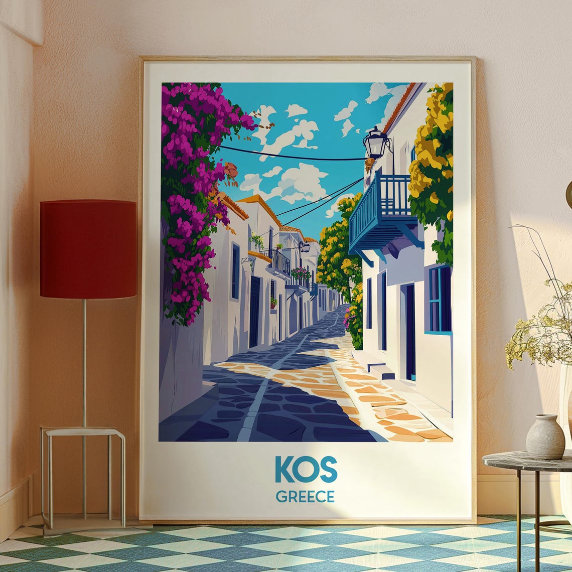 Kos Greece Travel Poster, Greek Coastal Wall Art - Image 2