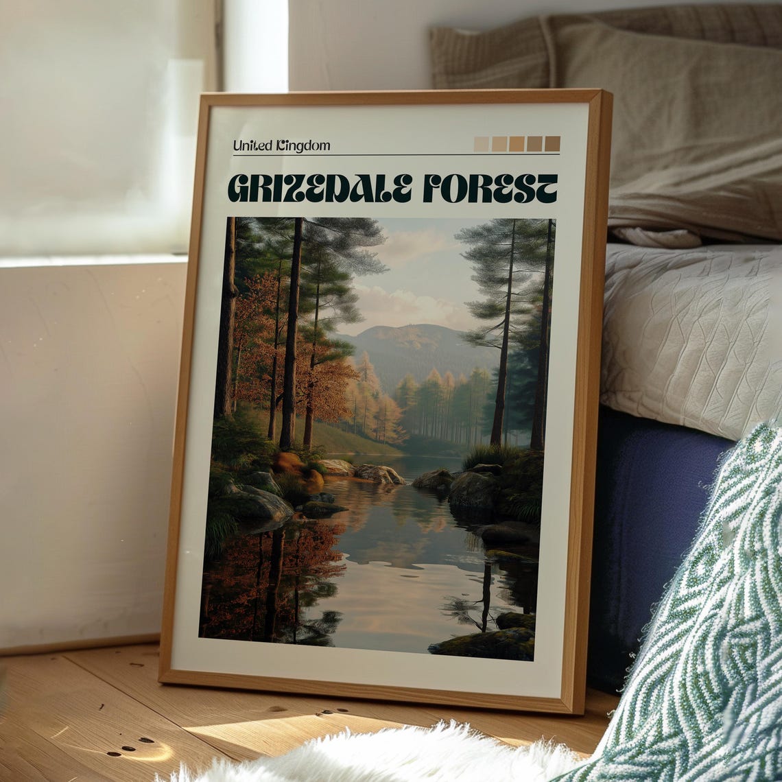 Grizedale Forest Lake District Travel Poster - Image 3