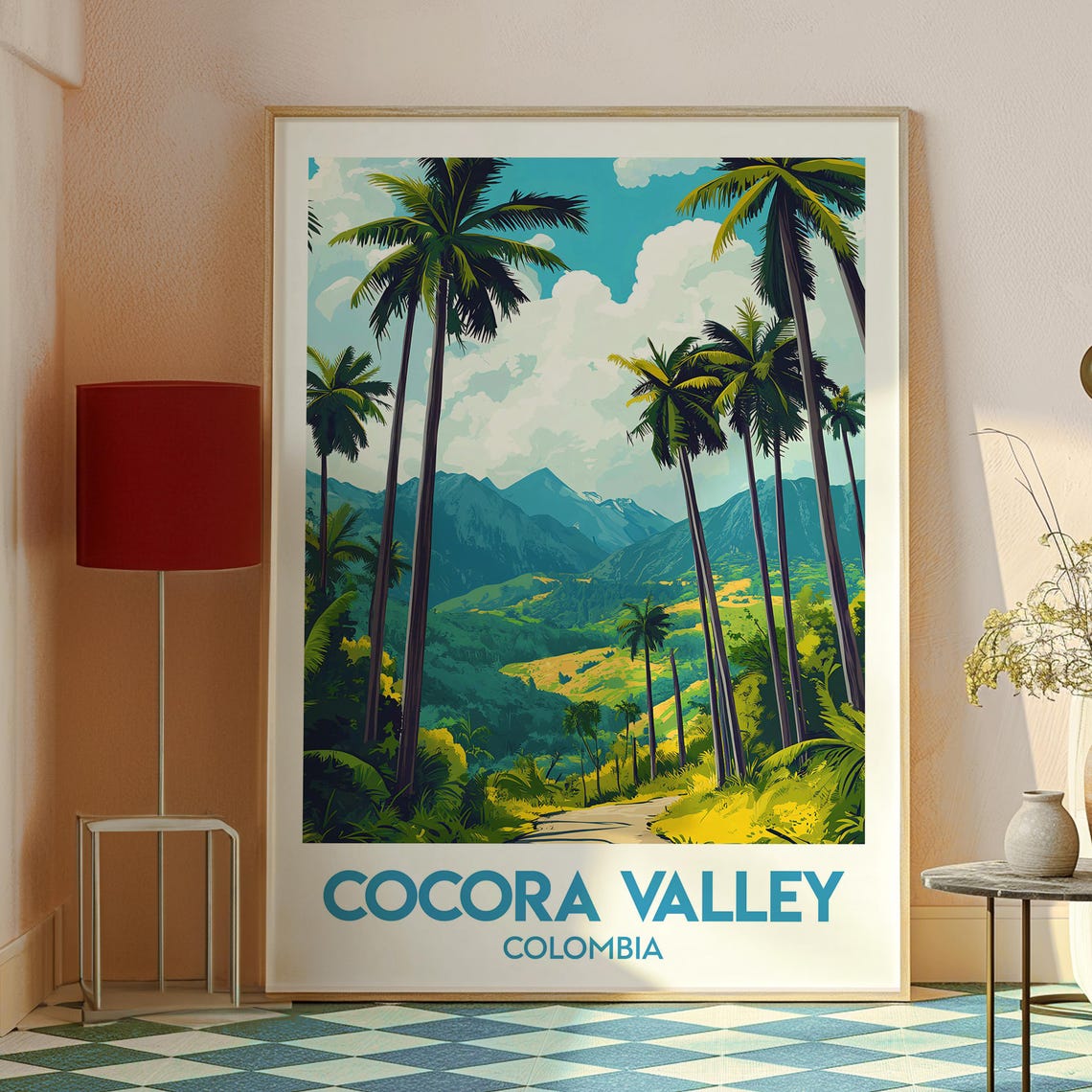 Cocora Valley Backpacking South America Travel Poster - Image 2