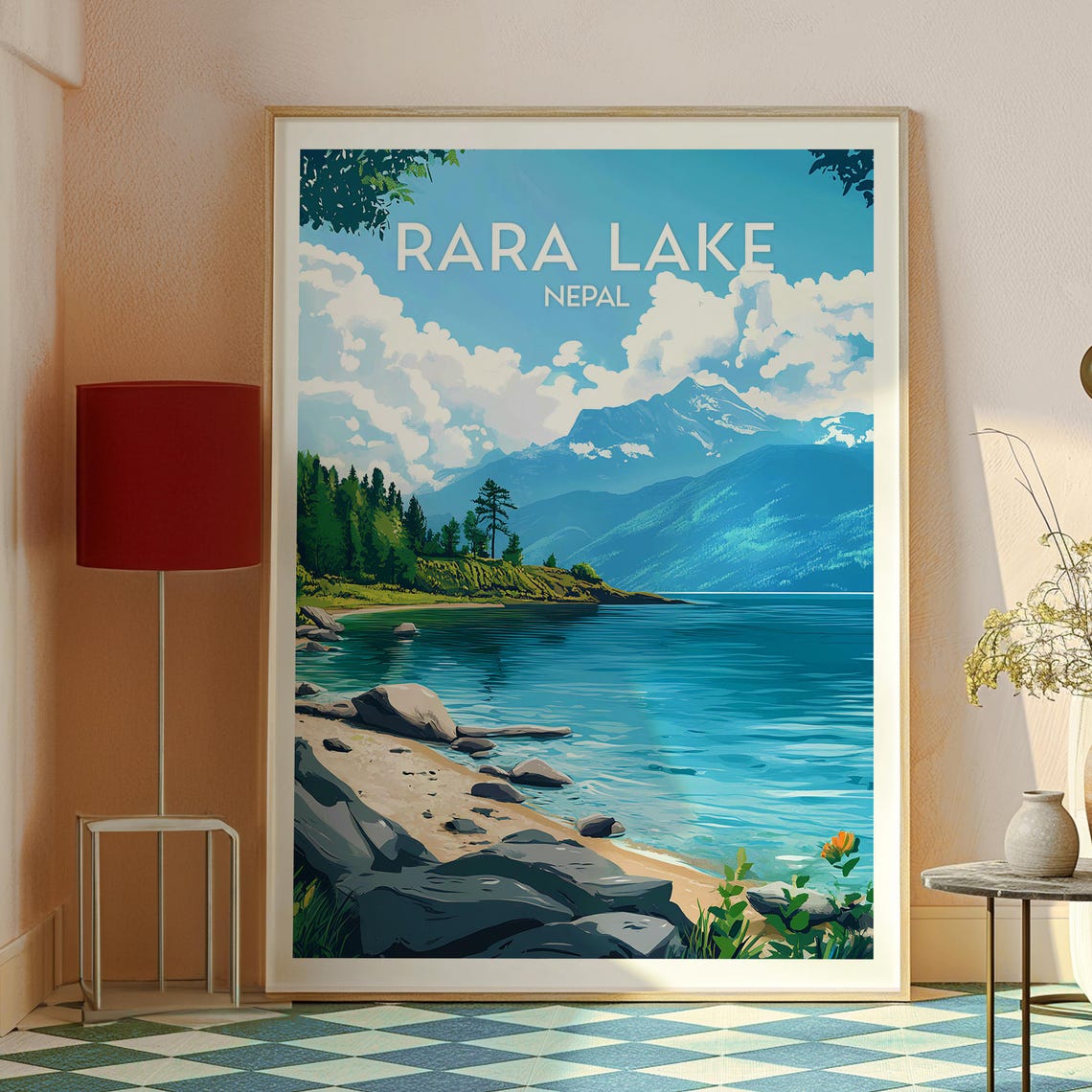 Rara Lake Nepal Himalayan Alpine Lake Peaks View Travel Poster - Image 2