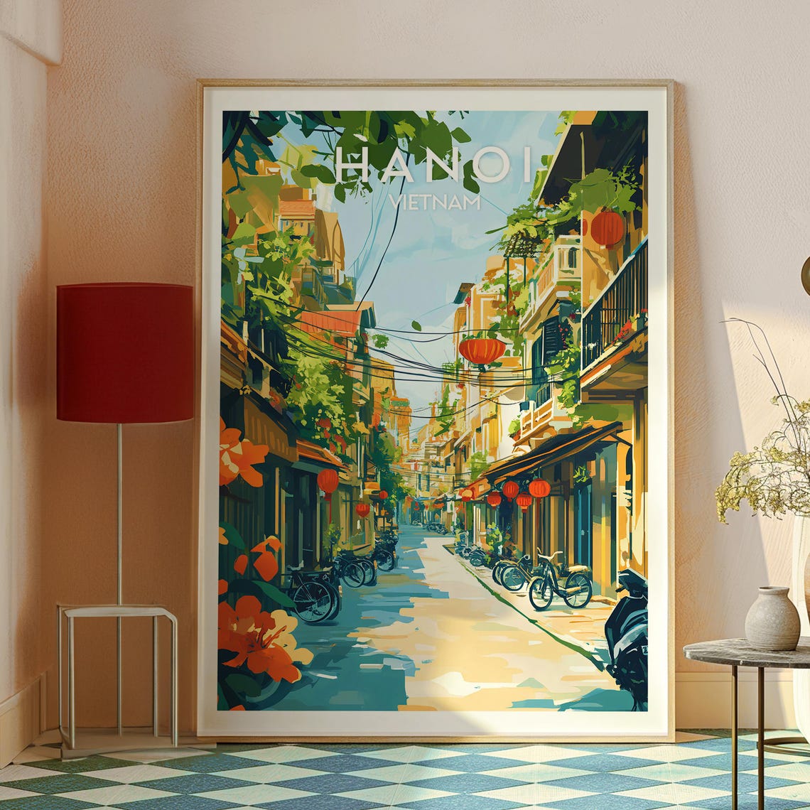 Hanoi Print Vietnam Wall Art Poster Travel Backpacking North Old Quarter - Image 2