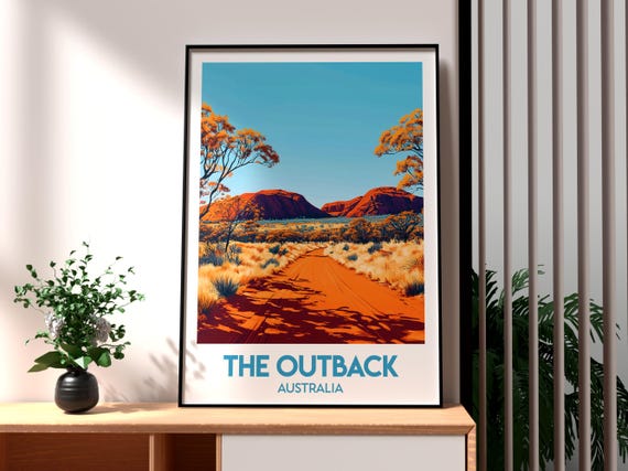 The Outback Print Australia Wall Art Poster Travel Australian