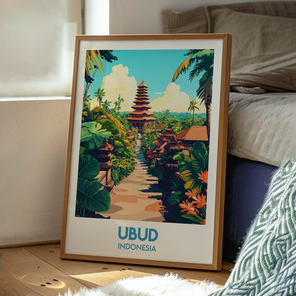 Ubud Travel Print, Bali Rice Fields Poster - Image 3