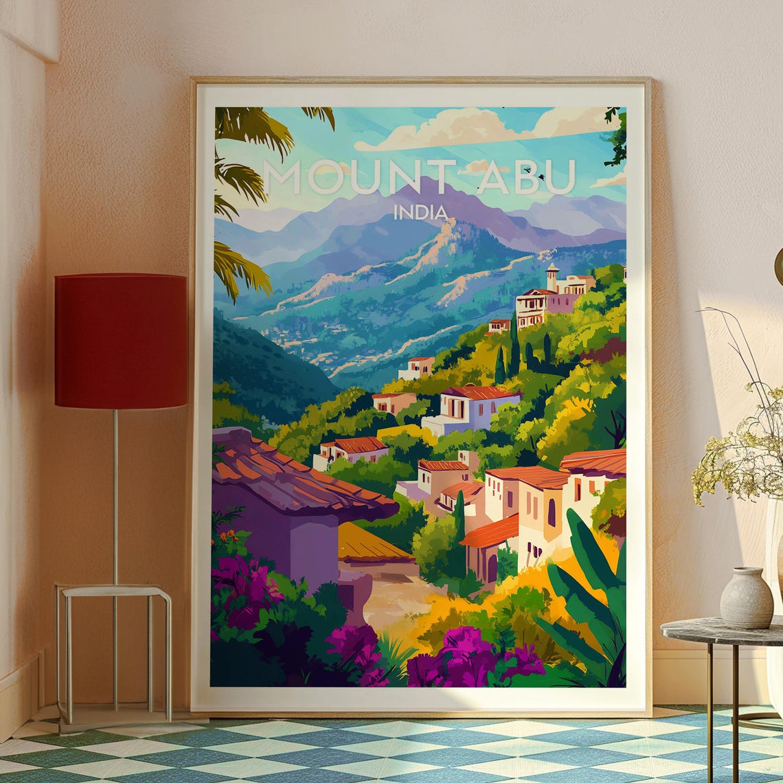 Mount Abu India Rajasthan Hill Station Village Lakeside Travel Poster - Image 2