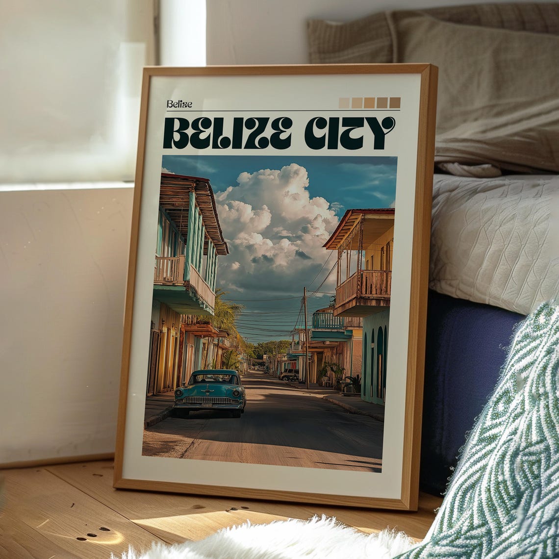 Belize Print Wall Art City Travel Barrier Reef Central America - Image 3