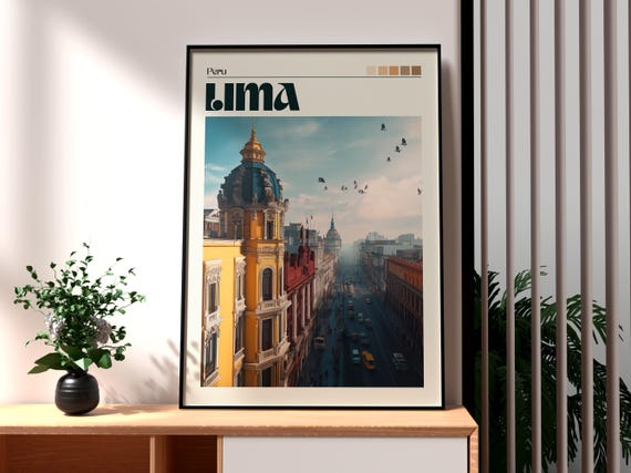 Lima Poster Iquitos Art Peru Travel Print Wall Backpacking South America