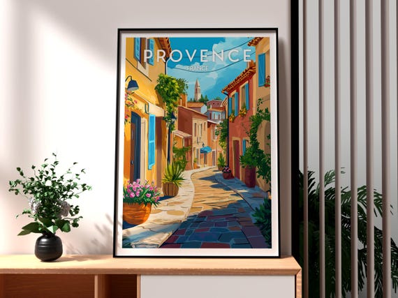 Provence Poster France Avignon Travel Poster