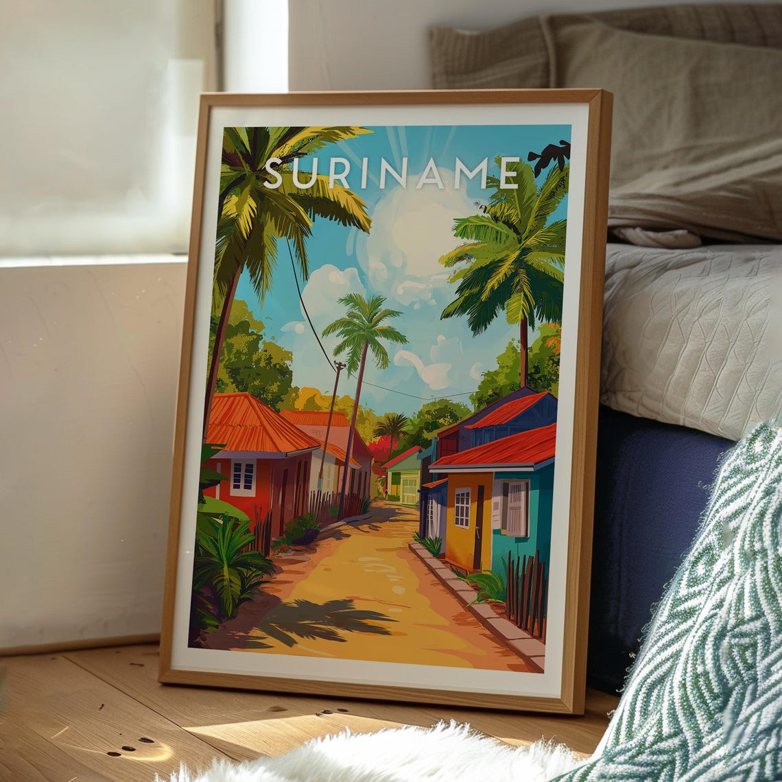 Suriname Poster Art Travel Print Wall Paramaribo Backpacking South America - Image 3