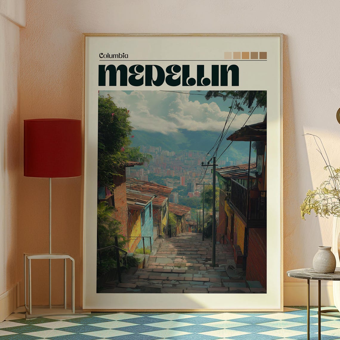 Medellin Poster Art Colombia Travel Print Wall Backpacking South America - Image 2