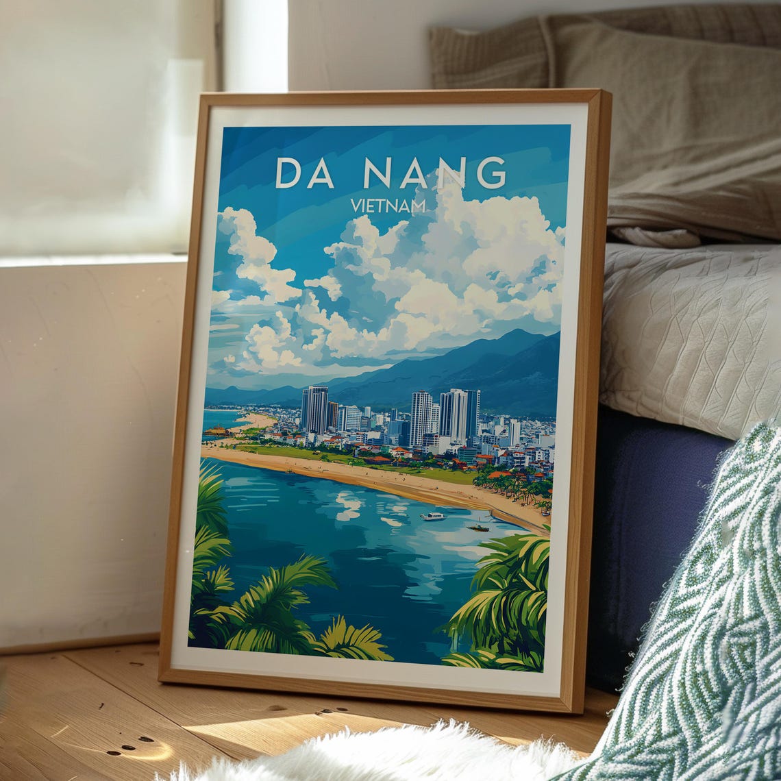 Da Nang Print Vietnam Wall Art Poster Travel Coastal Se Asia Backpacking - Image 3