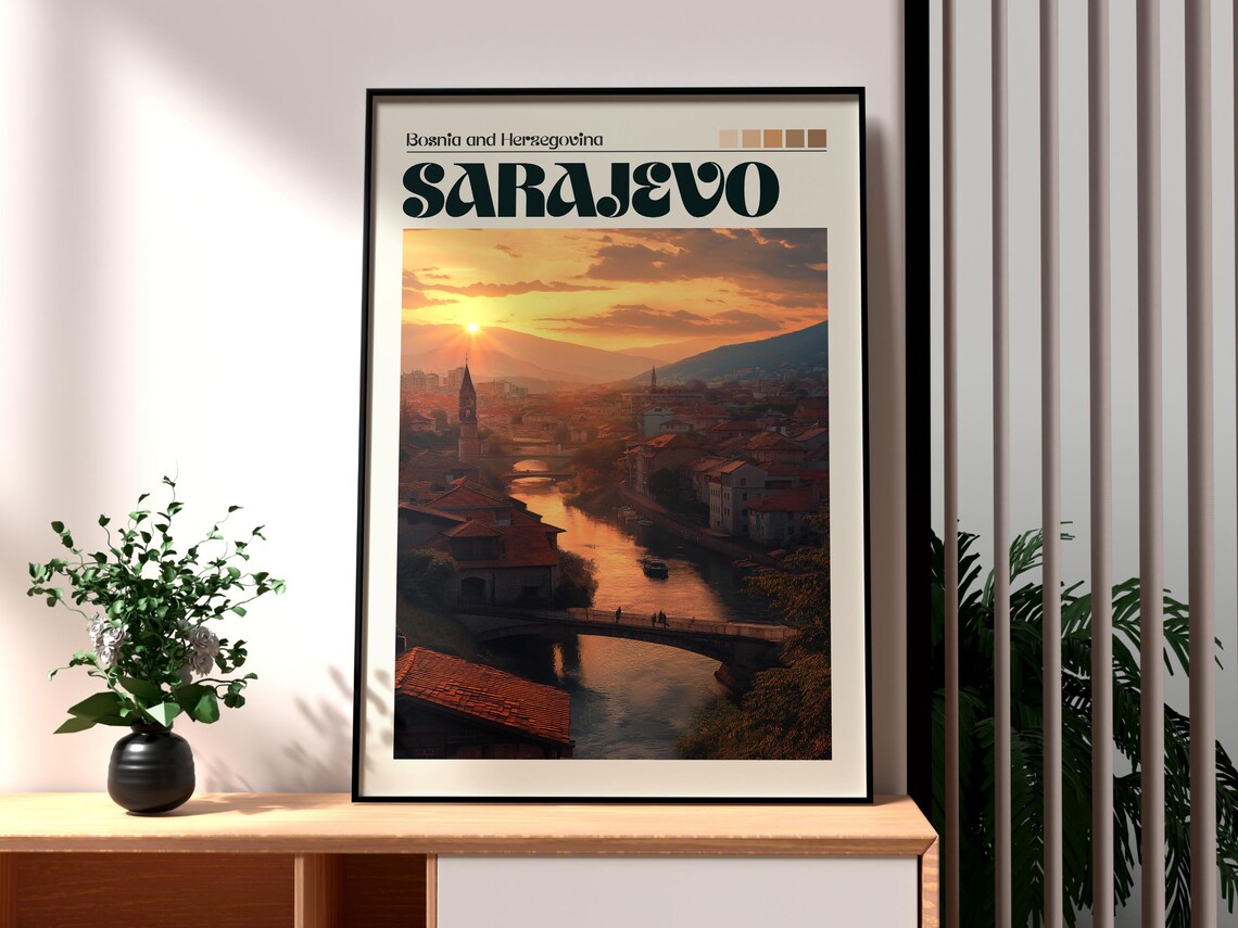Sarajevo, Bosnia and Herzegovina Travel Poster