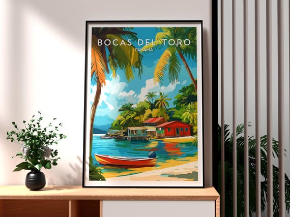 Bocas Del Toro Travel Poster, Panama Beach
