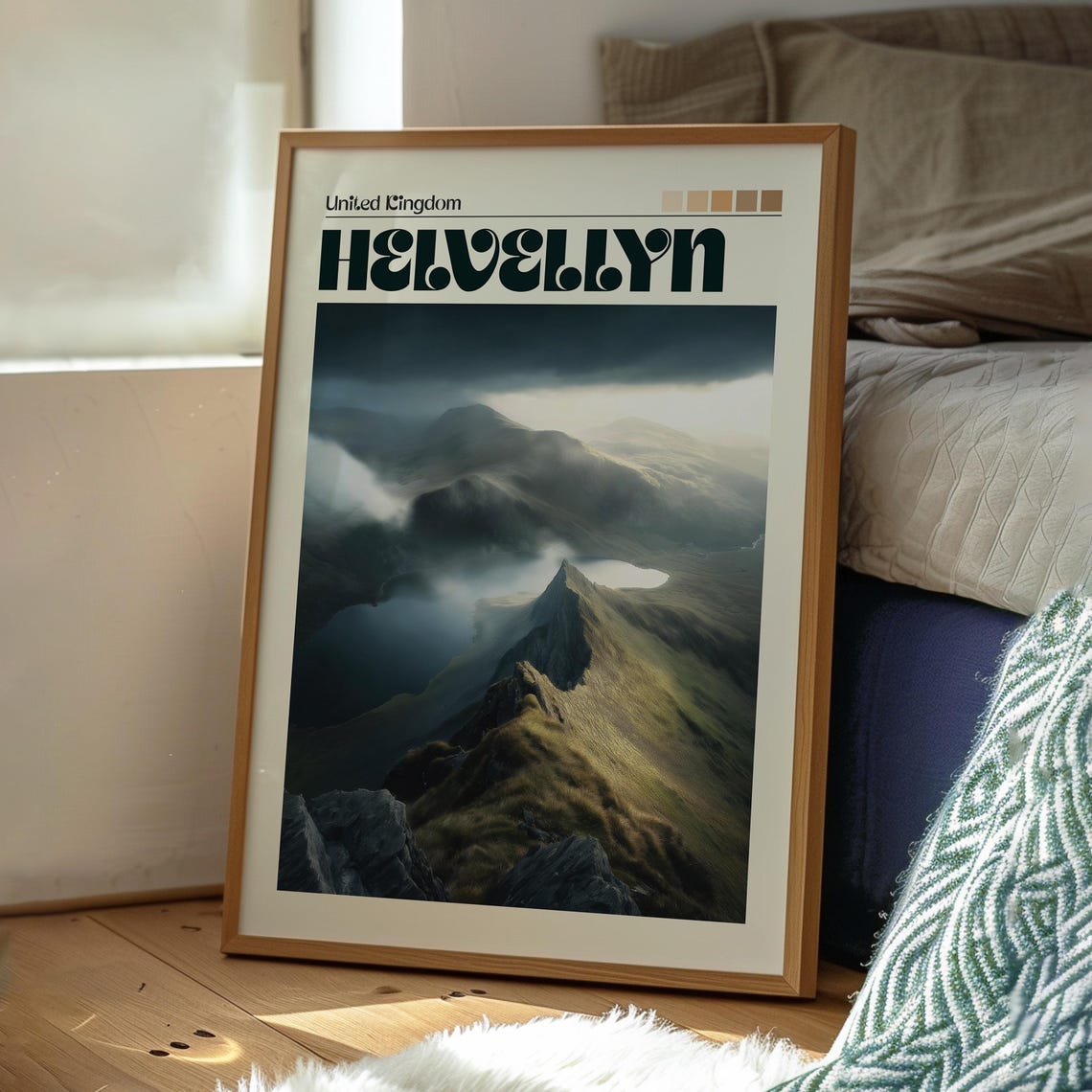 Helvellyn Print The Lake District Wall Art Uk Countryside Poster Travel Hiking Walking - Image 3