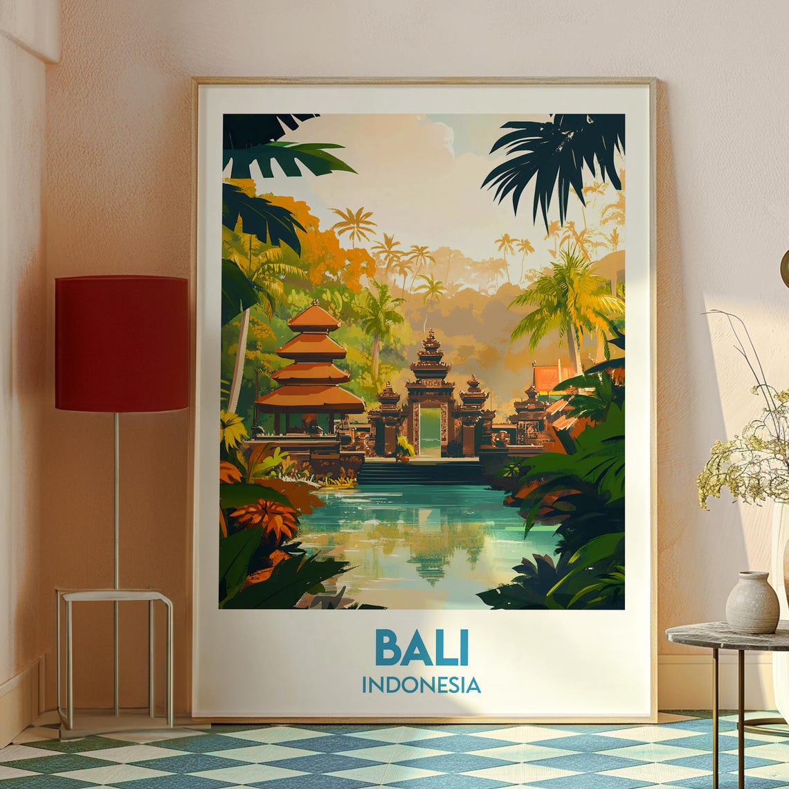 Bali Travel Print Wall Art Rice Fields Poster Backpacking Gift For Traveller Indonesia - Image 2