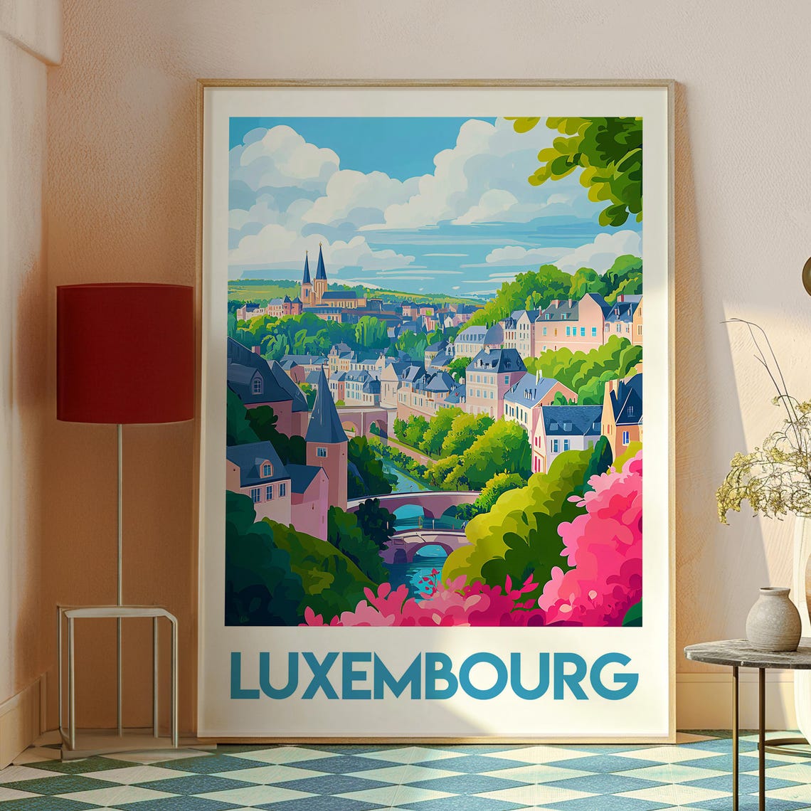 Luxembourg Travel Poster, European Ardennes Forest - Image 2