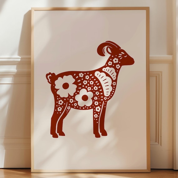 Year Of The Sheep Chinese Zodiac Art Print