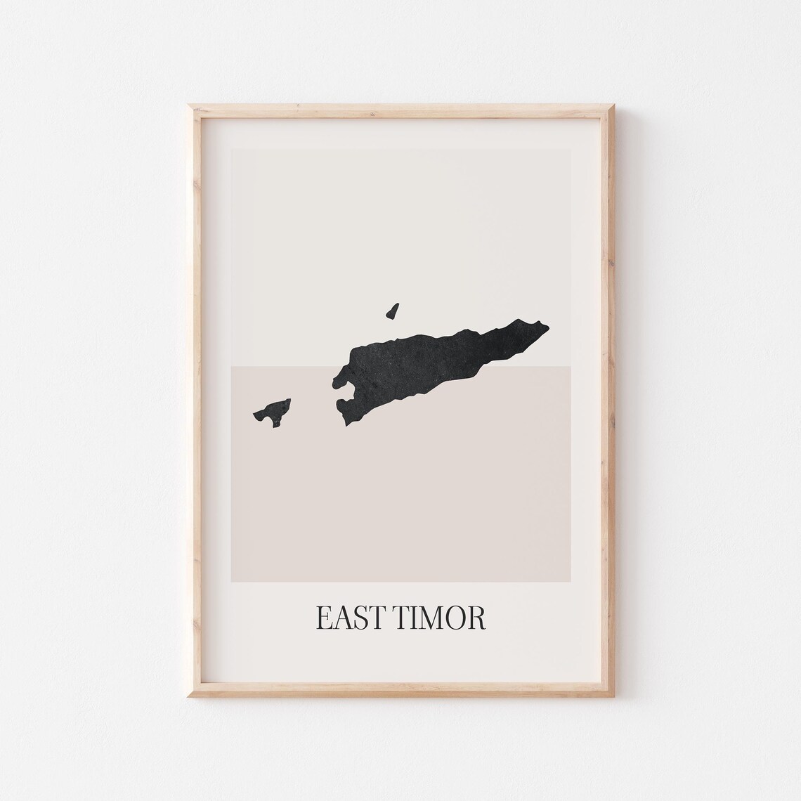 East Timor Map Print - Minimalist Boho Wall Art