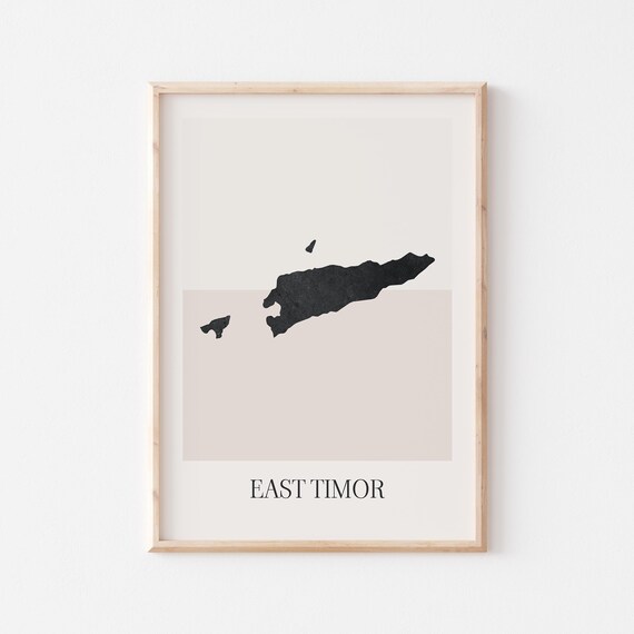 East Timor Map Print - Minimalist Boho Wall Art