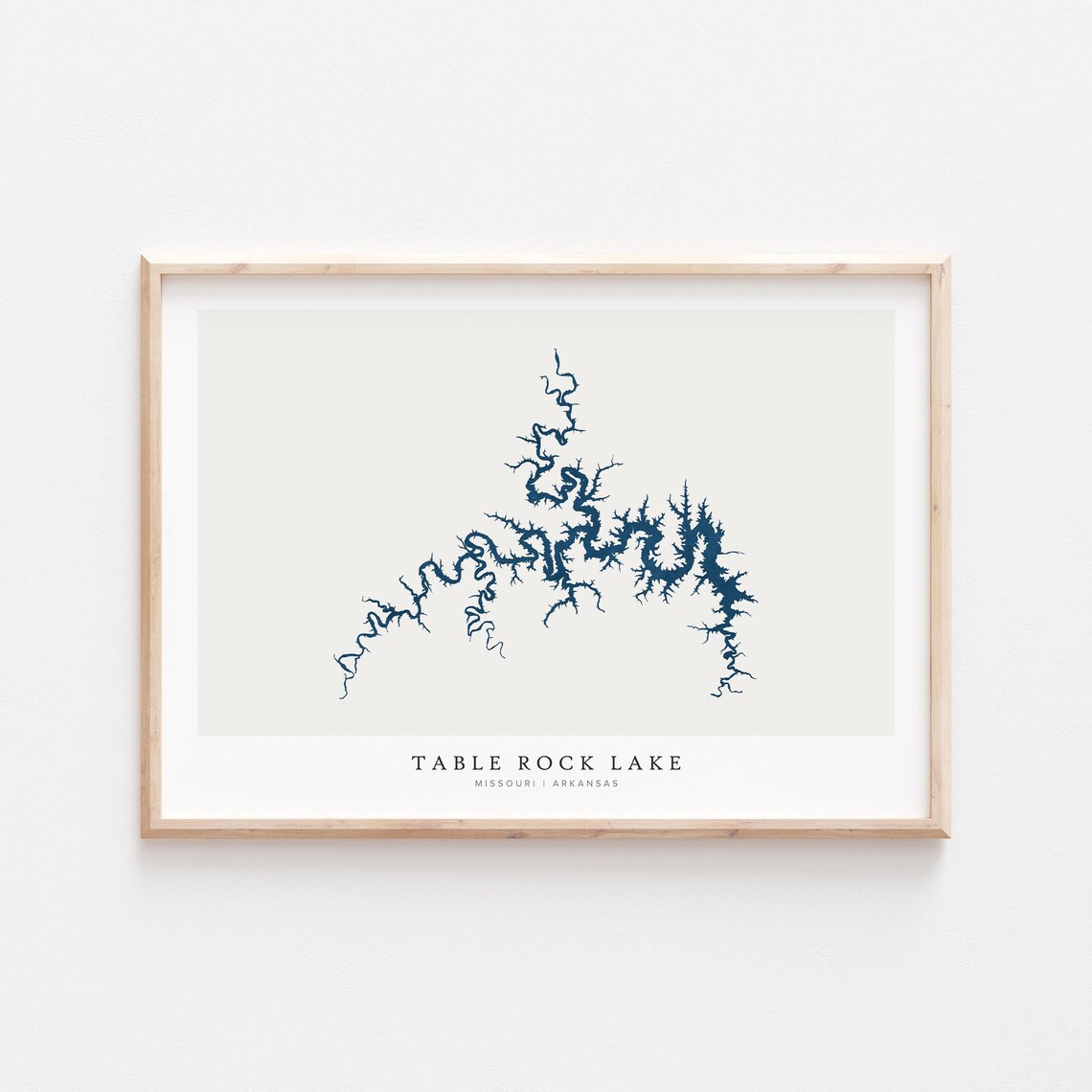 Table Rock Lake Print Poster Art Wall Map Missouri Arkansas