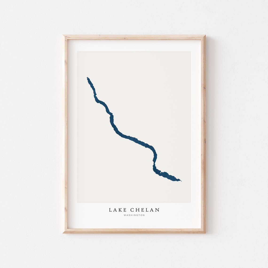 Lake Chelan Print Poster Art Wall Map House Gift Washington