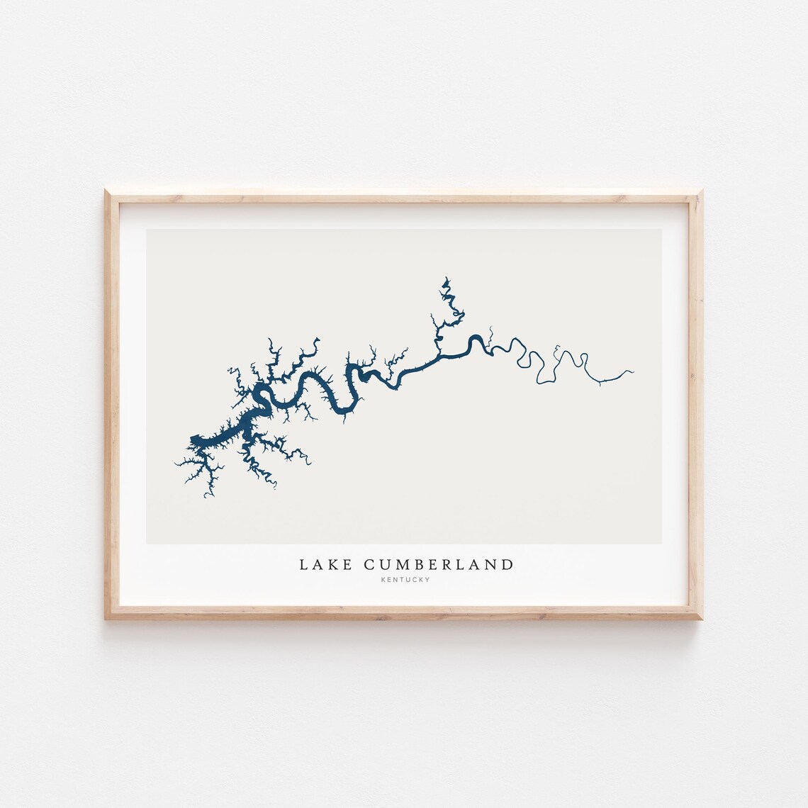 Lake Cumberland Print Poster Art Wall Map Kentucky