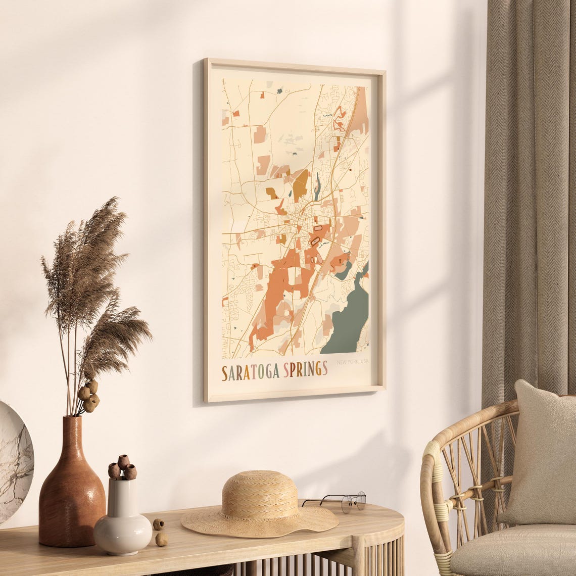 Saratoga Springs Map Poster Saratoga Springs Print Saratoga Springs Poster Saratoga Springs Wall Art New York Travel Gift - Image 3