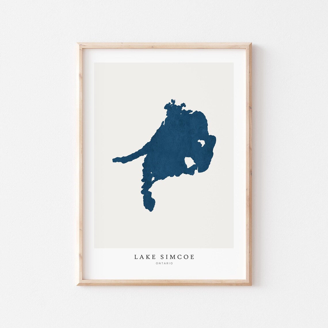 Lake Simcoe Map Poster Print, Ontario Gift
