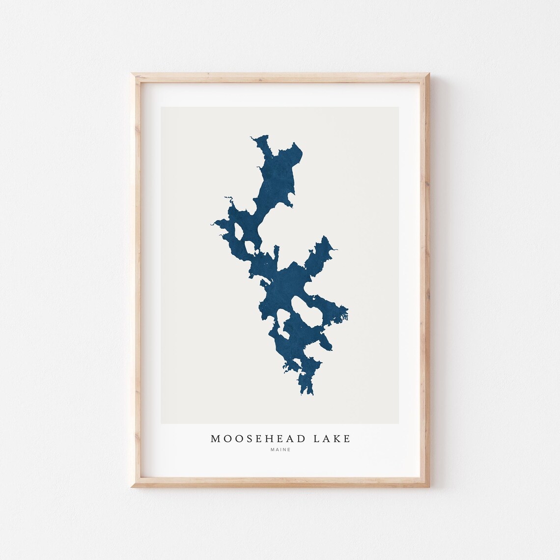 Moosehead Lake Wall Map, Maine Travel Poster