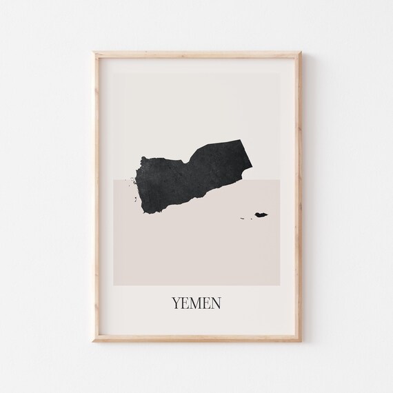 Yemen Map Poster Print Minimalist Boho Wall Art Decor For Home Or Gift
