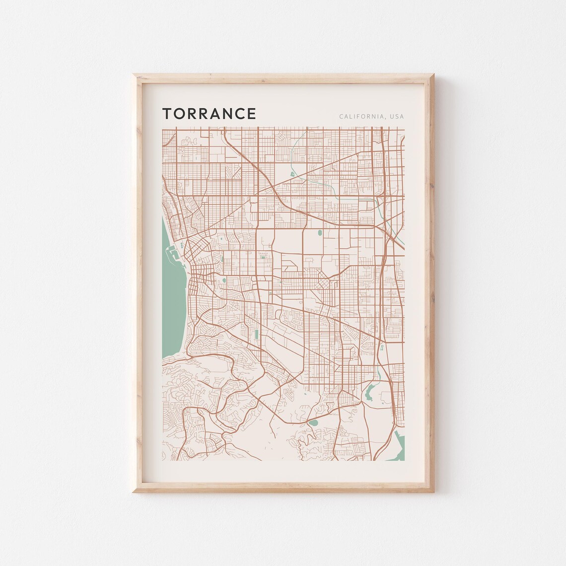 Torrance Map Poster Torrance Print Torrance Poster Torrance Wall Art California Travel Gift Farmhouse Wall Decor Hometown Poster