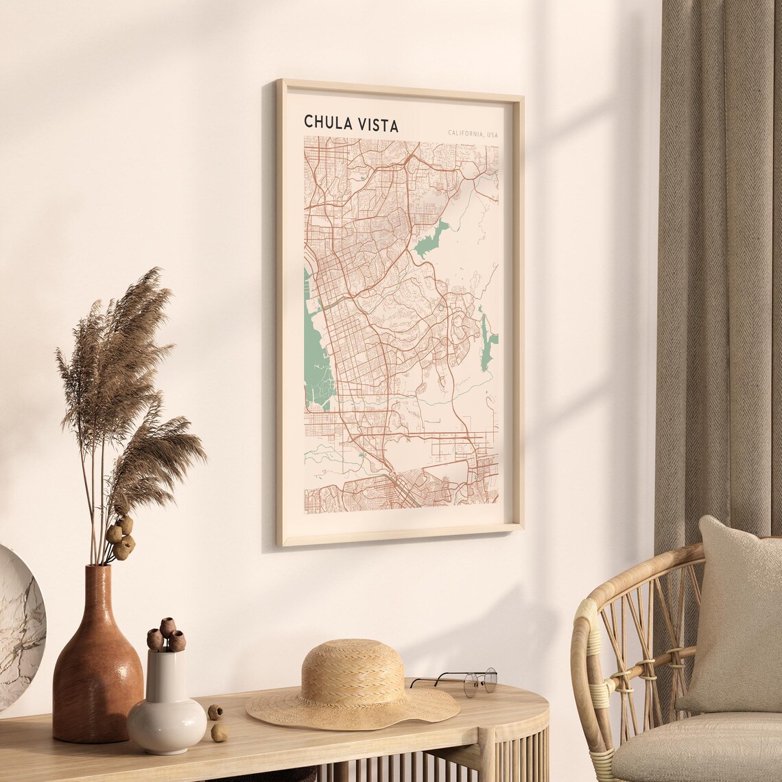 Chula Vista Map Poster, California Travel Art Print - Image 3