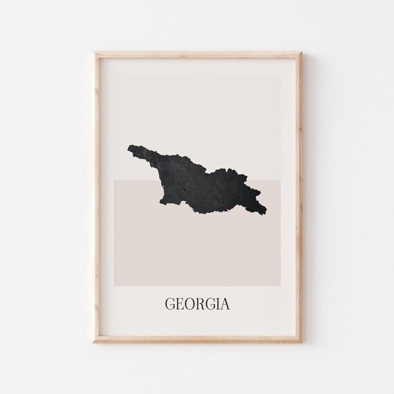Georgia Map Poster Print Minimalist Boho Wall Art Decor For Home Or Gift