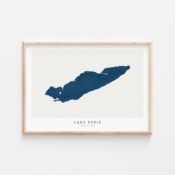 Lake Eerie Map Poster, Ontario Canada