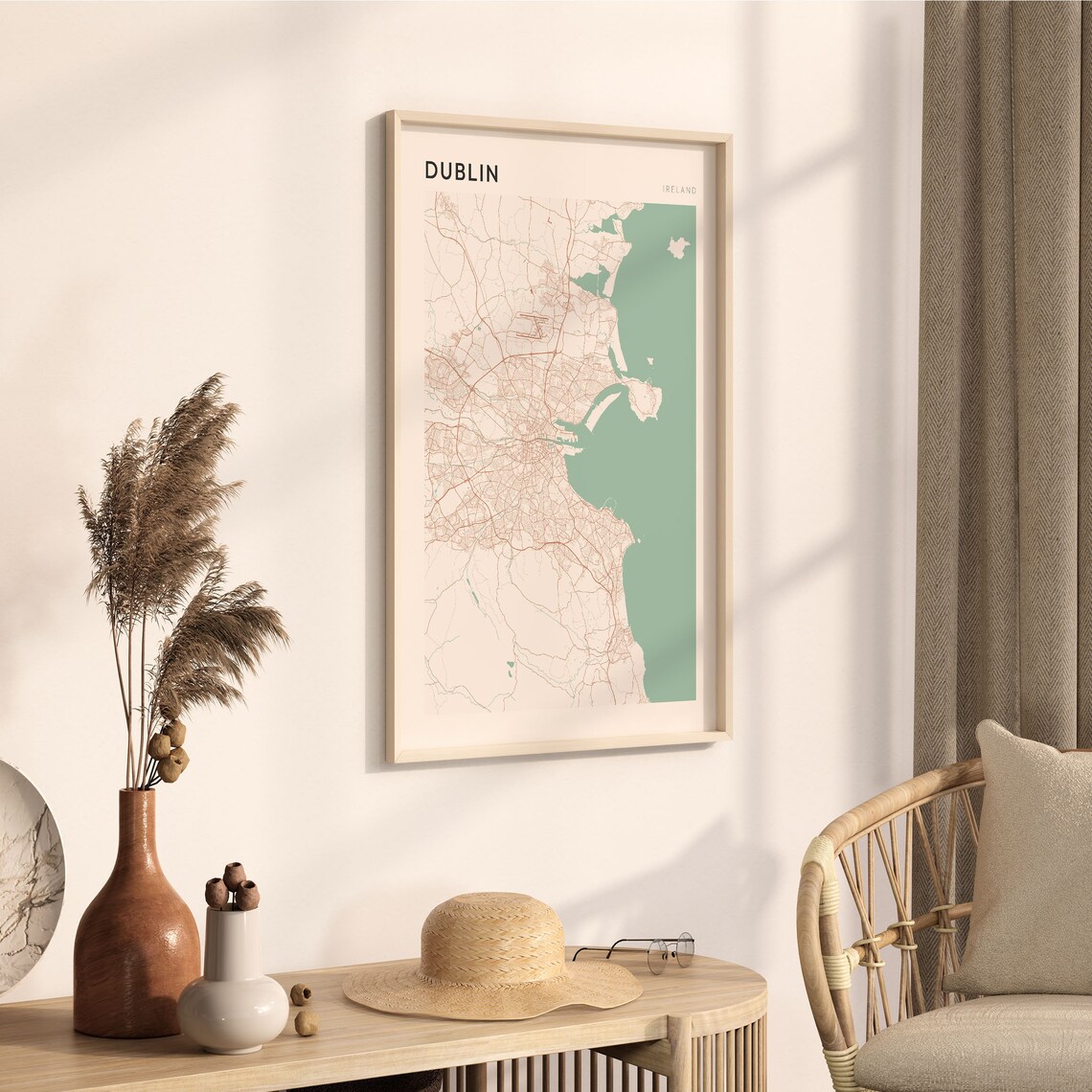 Dublin Ireland Minimalist City Street Map Art Poster Home Decor - Image 3