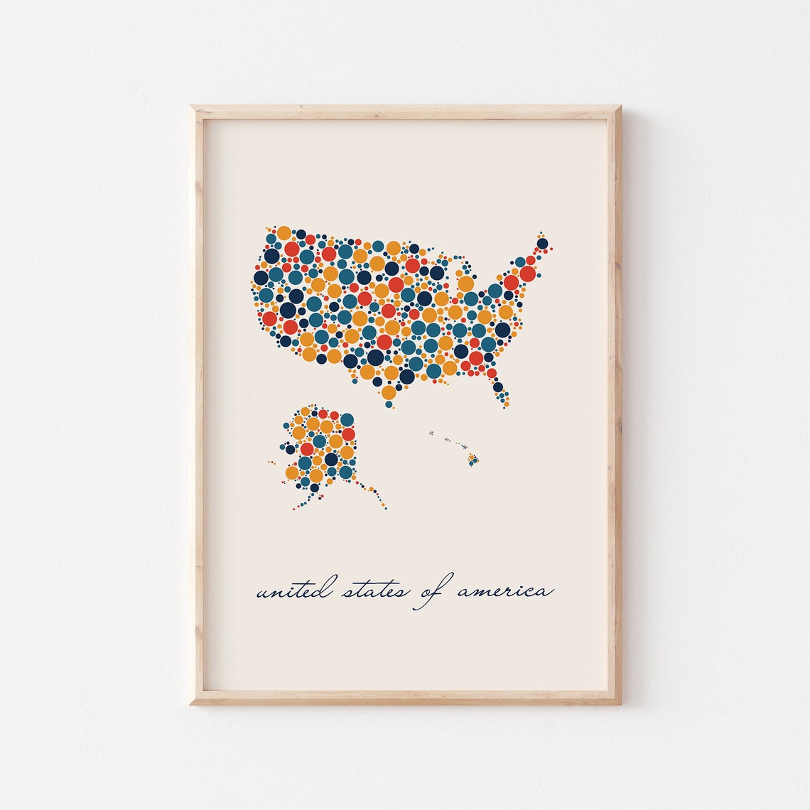 United States Map Poster United States Poster United States Print United States Wall Art United States Art Print Decor For Home Or Gift