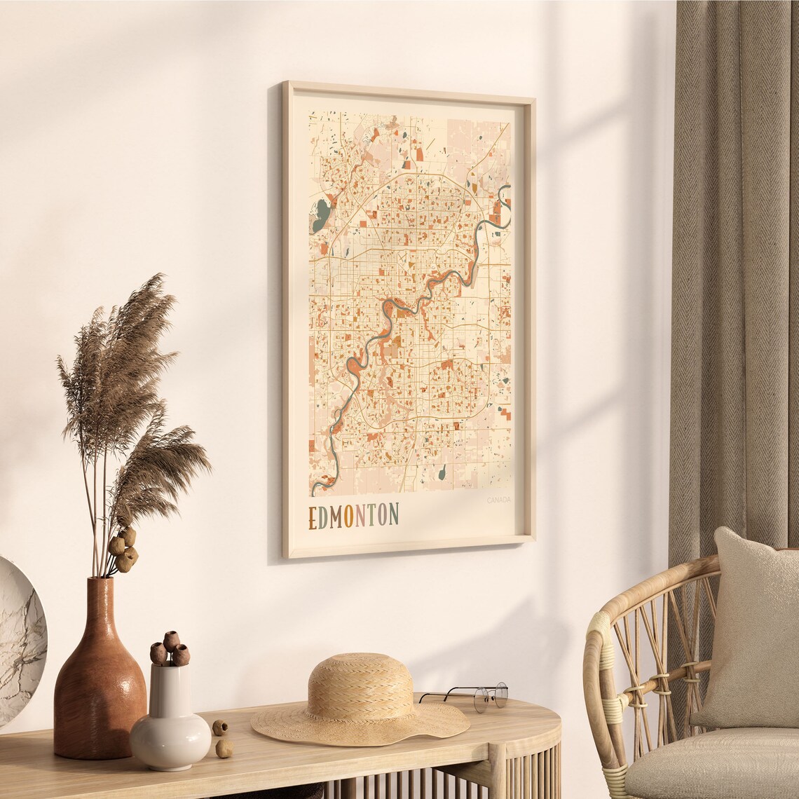 Edmonton Map Poster, Boho Canada Travel Art Print - Image 3