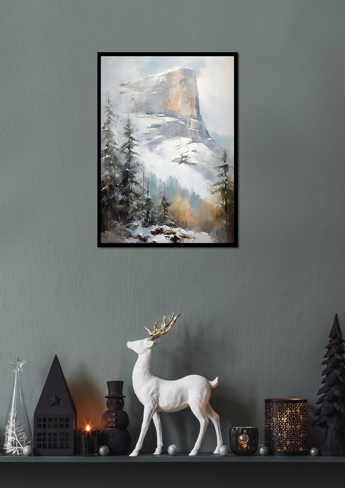 Vintage Style Christmas Western Cliffs - Image 2