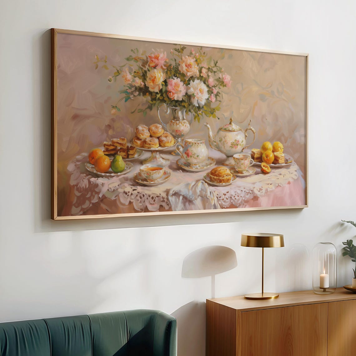 Elegant Afternoon Tea Frame Tv Art Refined Delicate Tea Scene Screensaver For Traditional Or Victorian Decor - Image 2