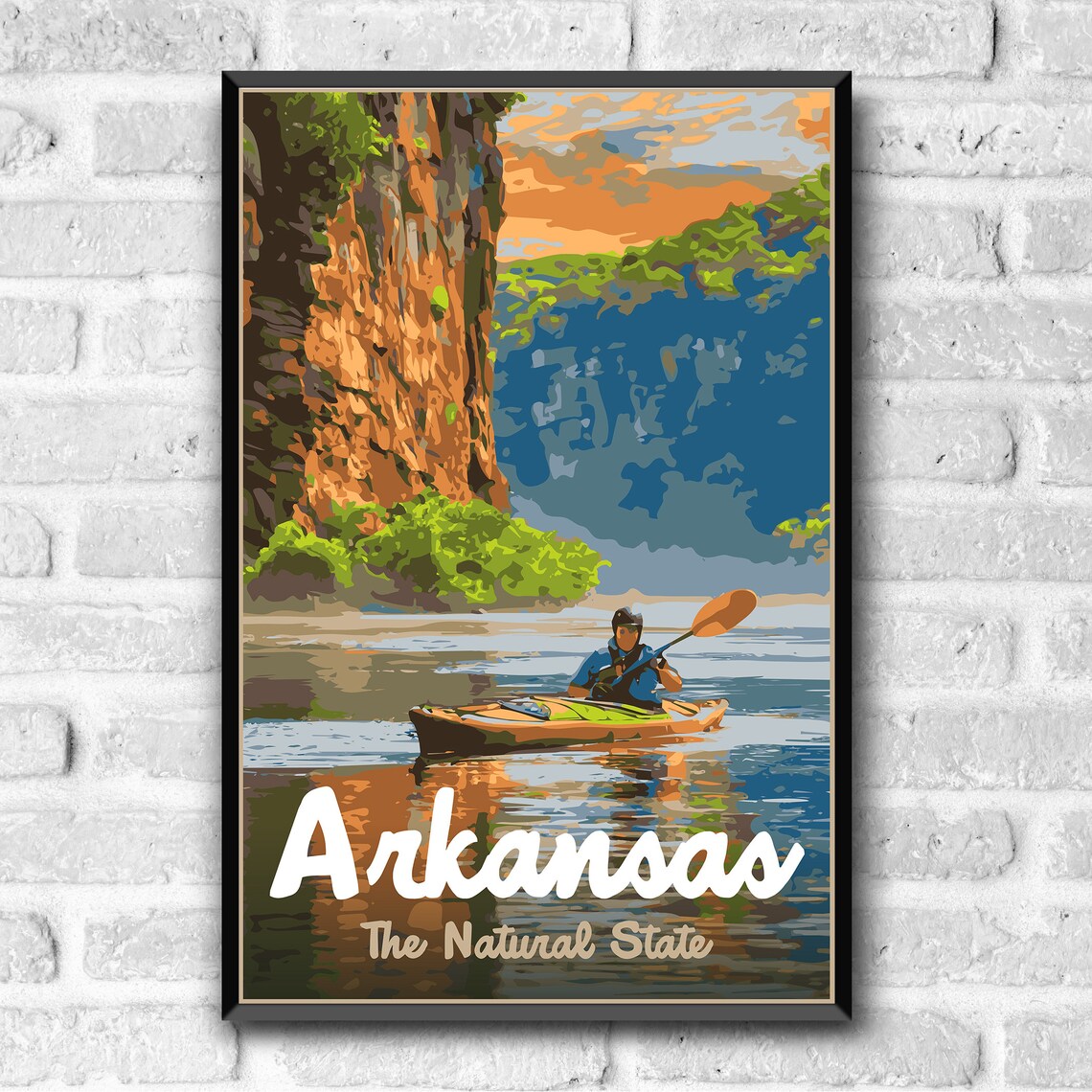 Arkansas The Natural State Vintage Travel Poster - Image 3