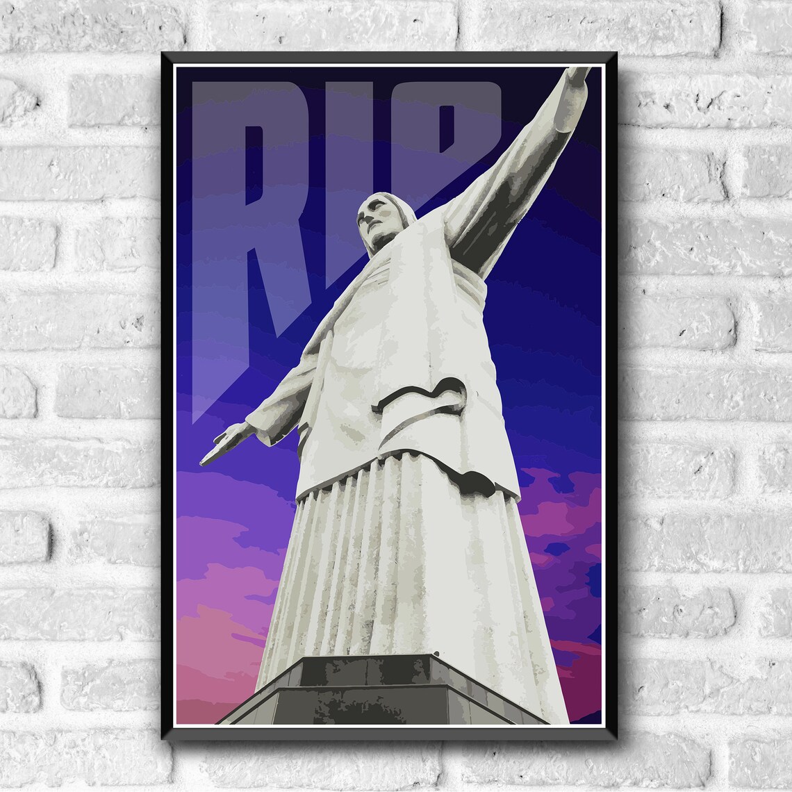 Rio De Janeiro Wpa Style Vintage Style Travel Poster 8x10 12x18 18x24 24x36 4x6 Postcard Brazil Christ The Redeemer Art Print - Image 3